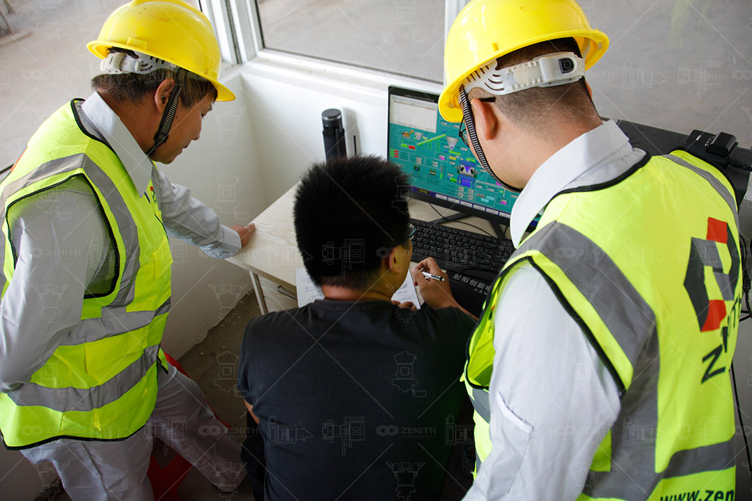 Industrial grinding mill producing fine limestone powder